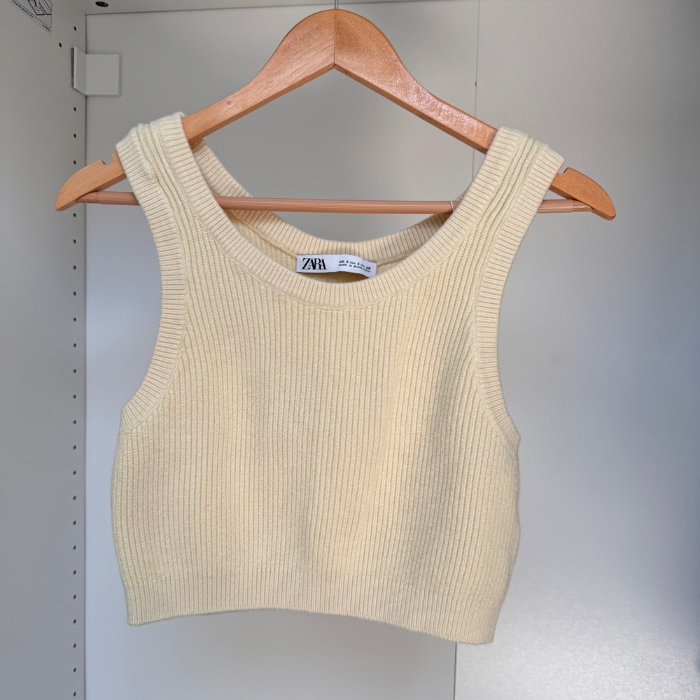 Zara cropped knit top